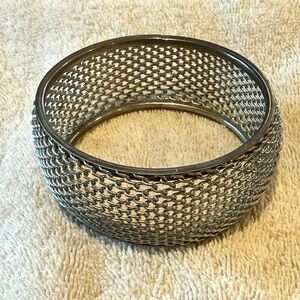 Silver Mesh Bangle Bracelet